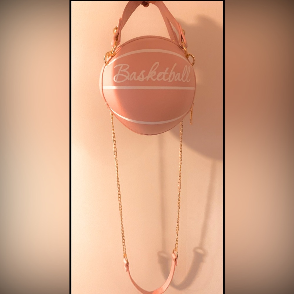 Pink Basketball Crossbody Purse